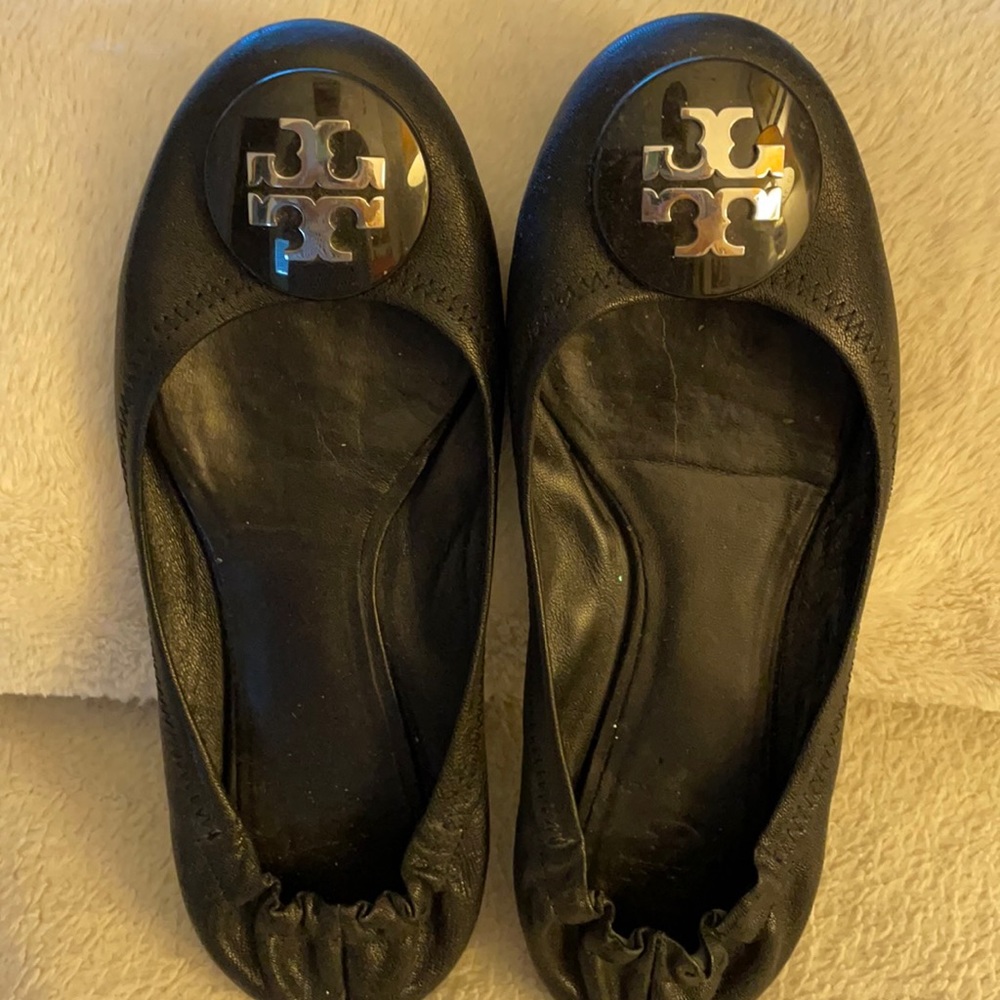 Tory Burch black flats size 8